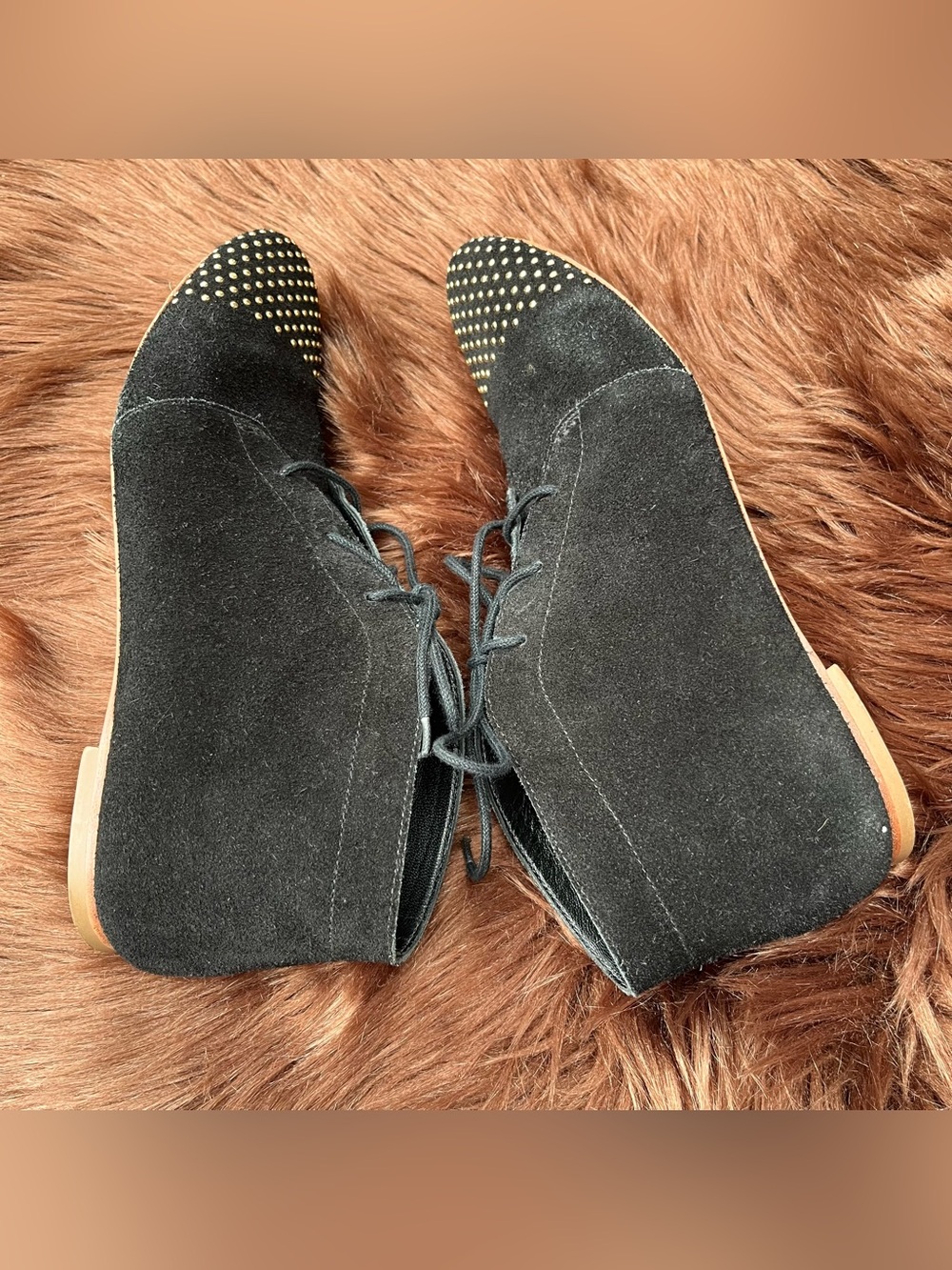 Loeffler Randall "Mamie" Black Suede Gold Studded Booties - Picture 5 of 14